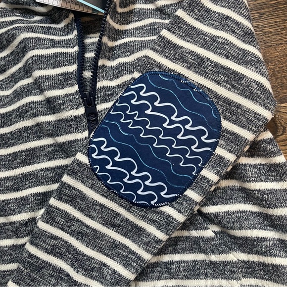 Andy & Evan Blue White Striped Kids zip up Hoodie and shorts size 7 NWT boy set - Picture 5 of 6